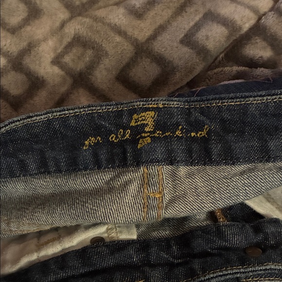 7 For All Mankind Dark Blue Flare Jeans - Picture 4 of 6